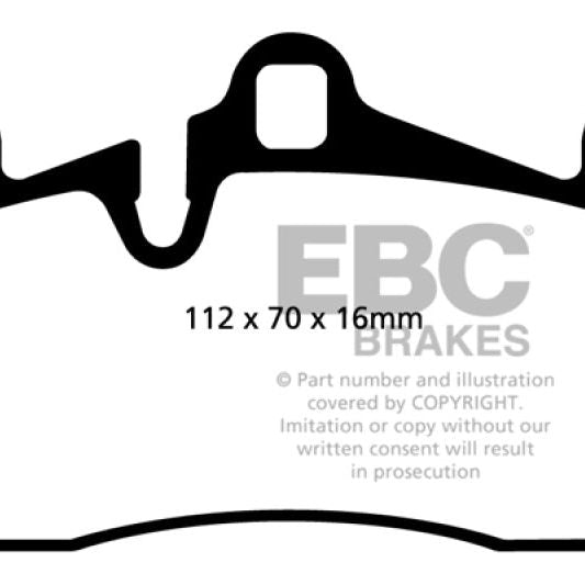 EBC 11-15 Audi Q7 3.0 Supercharged Yellowstuff Rear Brake Pads-Brake Pads - Performance-EBC-EBCDP41474R-SMINKpower Performance Parts