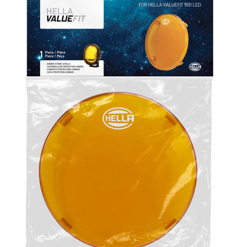 Hella 500 LED Driving Lamp 6in Amber Cover - SMINKpower Performance Parts HELLA358116991 Hella