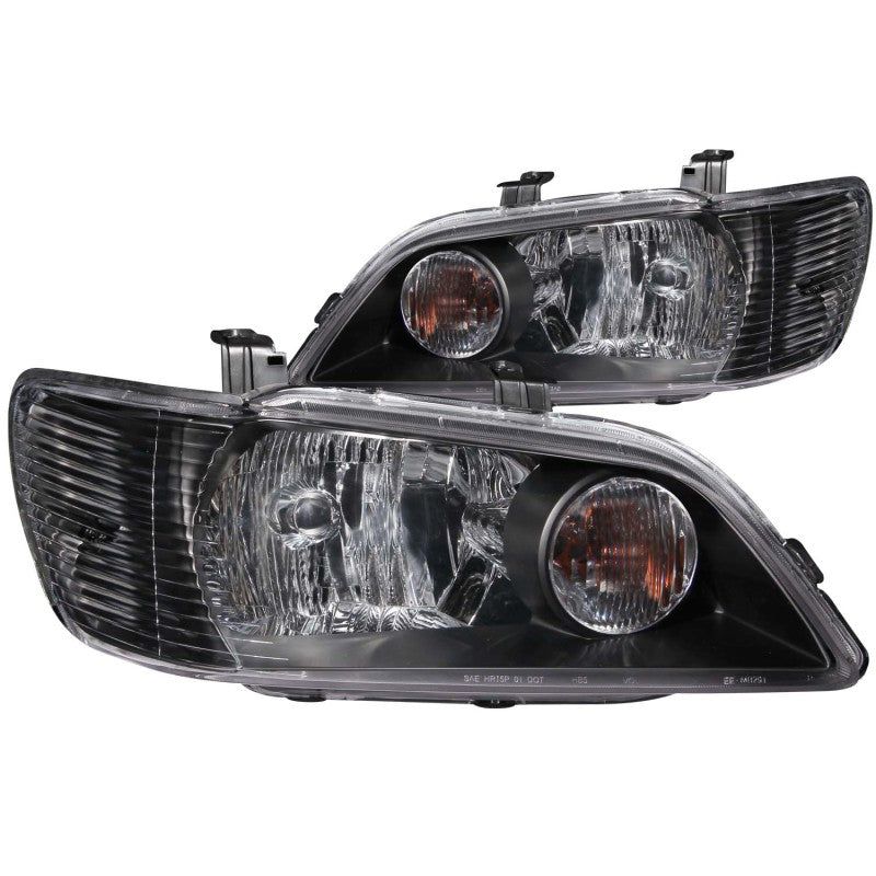 ANZO 2002-2003 Mitsubishi Lancer Crystal Headlights Black-Headlights-ANZO-ANZ121101-SMINKpower Performance Parts