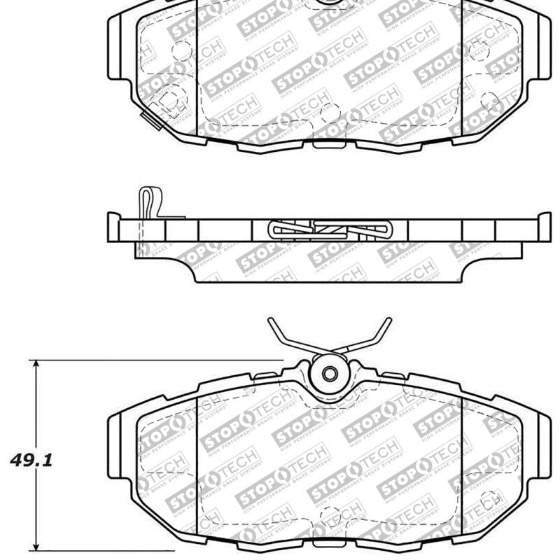 StopTech Street Select Brake Pads - Rear-Brake Pads - OE-Stoptech-STO305.14650-SMINKpower Performance Parts