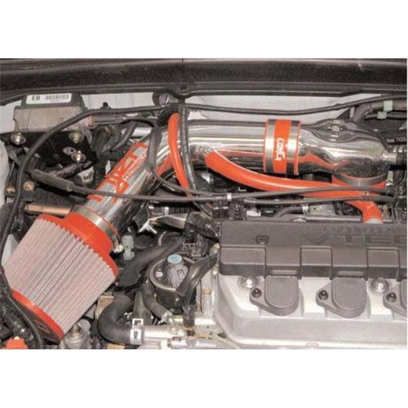 Injen 01-04 Civic Dx Lx Ex Hx Polished Short Ram Intake-Cold Air Intakes-Injen-INJIS1565P-SMINKpower Performance Parts