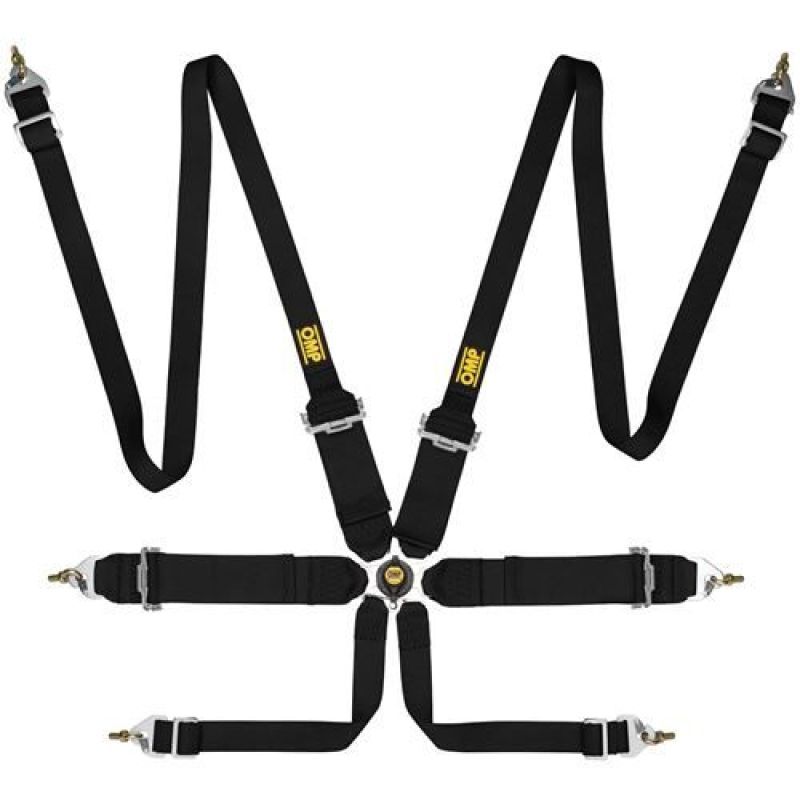 OMP First 3/2 Racing Harness Black-Seat Belts & Harnesses-OMP-OMPDA0-0204-B02-071-SMINKpower Performance Parts