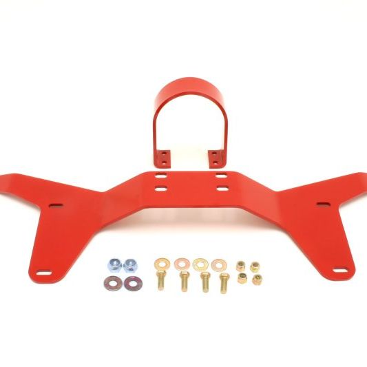 BMR 05-14 S197 Mustang Rear Tunnel Brace w/ Rear Driveshaft Safety Loop - Red - SMINKpower Performance Parts BMRDSL011R BMR Suspension