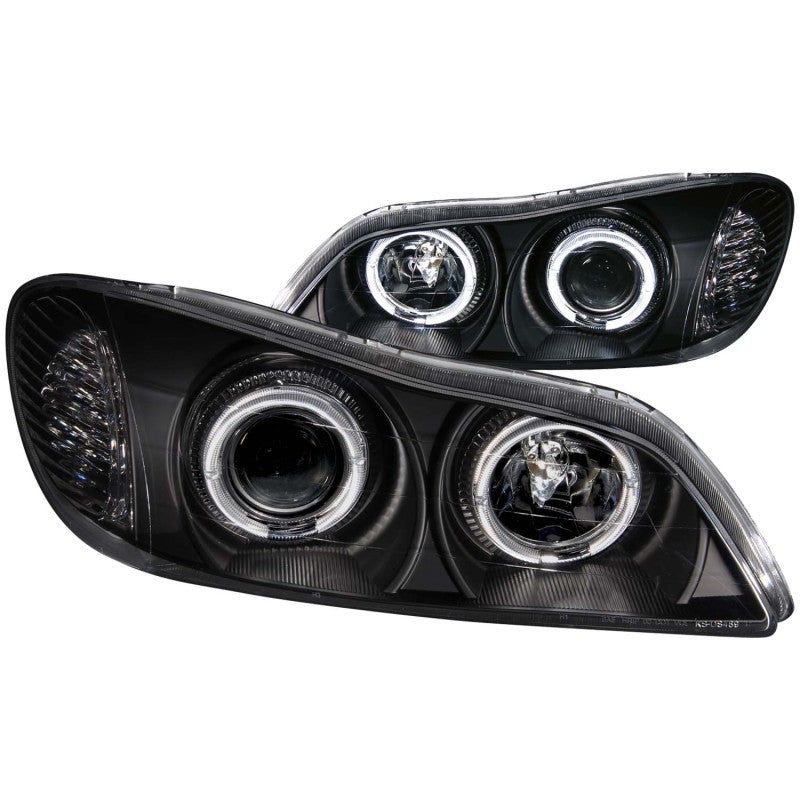 ANZO 2000-2004 Infiniti I30 Projector Headlights w/ Halo Black-Headlights-ANZO-ANZ121077-SMINKpower Performance Parts