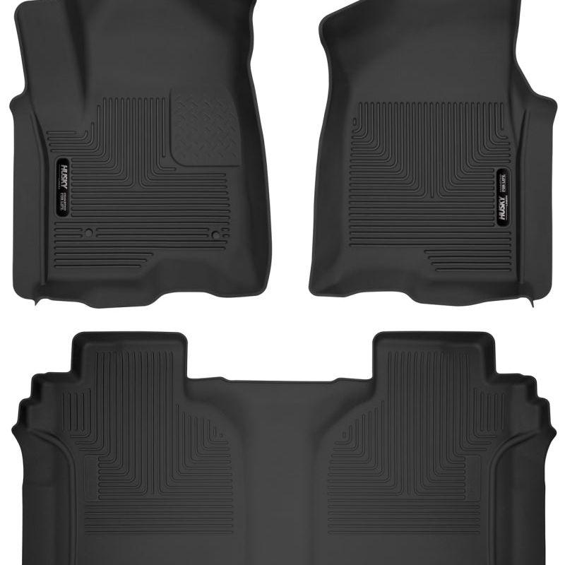 Husky Liners 19-23 Chevrolet Silverado 1500 CC X-Act Contour Front & Second Seat Floor Liners - SMINKpower Performance Parts HSL54208 Husky Liners