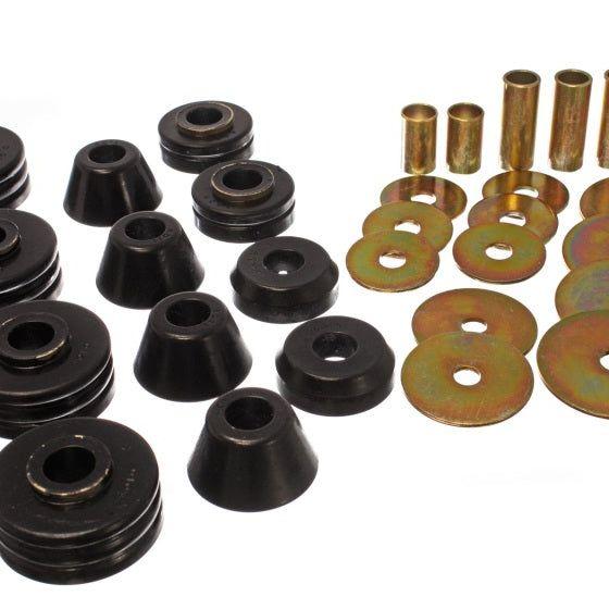 Energy Suspension 73-80 GM 1/2 Ton C-10/C1500 Pick Up 2WD Black Body (Cab) Mount Set-Bushing Kits-Energy Suspension-ENG3.4109G-SMINKpower Performance Parts