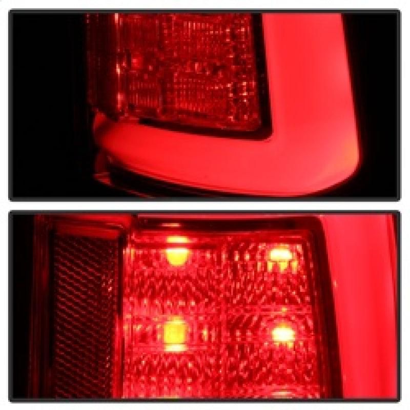 Spyder 09-16 Dodge Ram 1500 Light Bar LED Tail Lights - Red Clear ALT-YD-DRAM09V2-LED-RC - SMINKpower Performance Parts SPY5084040 SPYDER