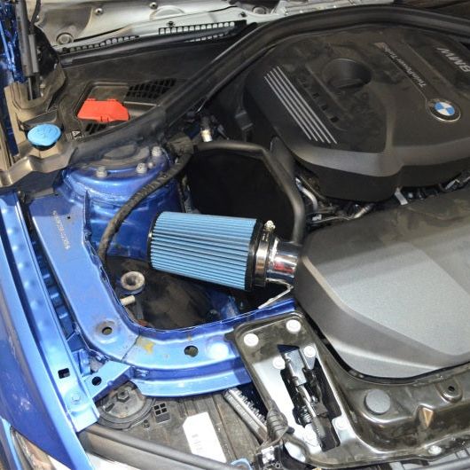 Injen 16-18 BMW 330i B48 2.0L (t) Wrinkle Black Cold Air Intake - SMINKpower Performance Parts INJSP1123WB Injen