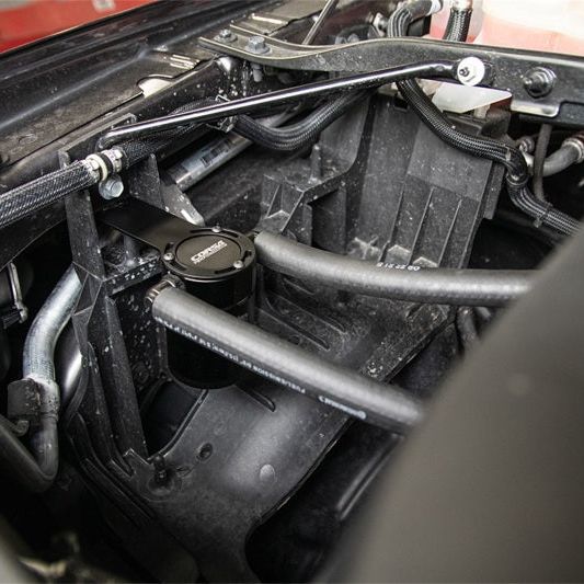 Corsa 21-22 Dodge Ram TRX Crew Cab Aluminum Oil Catch Can w/Mounting Bracket - SMINKpower Performance Parts CORCC0008 CORSA Performance