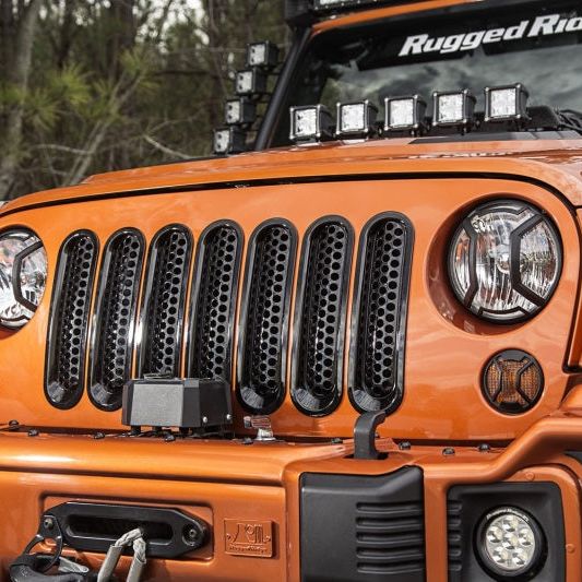 Rugged Ridge Grille Inserts Perforated 07-18 Jeep Wrangler-Grilles-Rugged Ridge-RUG11306.31-SMINKpower Performance Parts