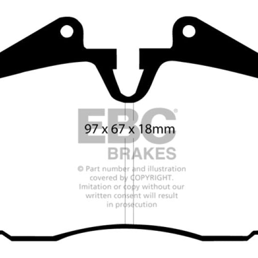 EBC 89-95 Ferrari 348 3.4 Redstuff Front/Rear Brake Pads (Axle Set Only)-Brake Pads - Performance-EBC-EBCDP3612C-SMINKpower Performance Parts