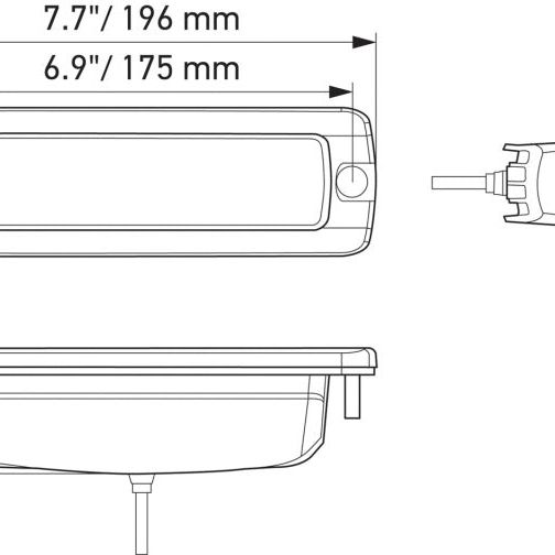 Hella Universal Black Magic 6 L.E.D. Flush Mount Mini Light Bar - Flood Beam - SMINKpower Performance Parts HELLA358176221 Hella