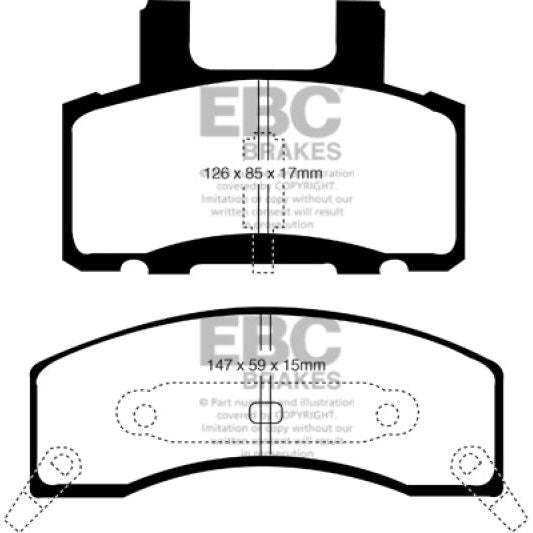 EBC 90-93 Chevrolet C20 8600 LB Greenstuff Front Brake Pads - SMINKpower Performance Parts EBCDP61274 EBC