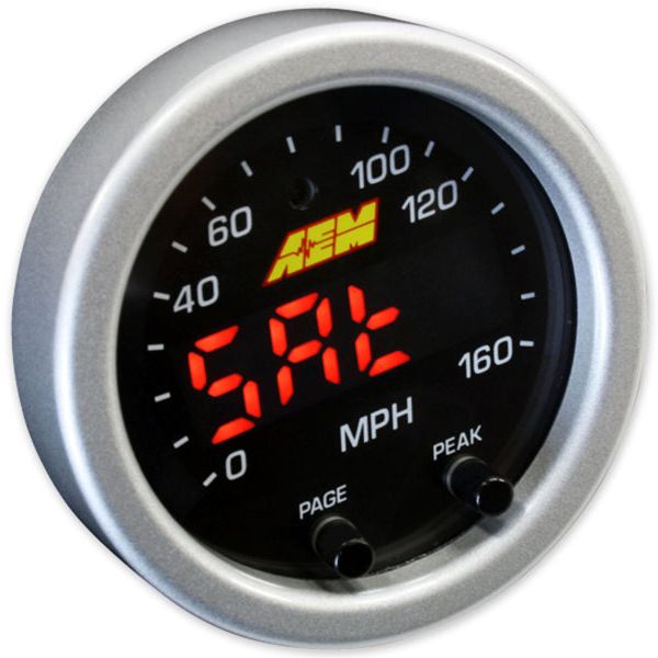 AEM X-Series 0-160 MPH Black Bezel w/ Black Face GPS Speedometer Gauge-Gauges-AEM-AEM30-0313-SMINKpower Performance Parts