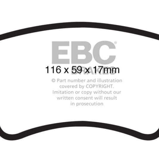 EBC 09-11 Audi A4 2.0 Turbo Yellowstuff Rear Brake Pads-Brake Pads - Performance-EBC-EBCDP41988R-SMINKpower Performance Parts