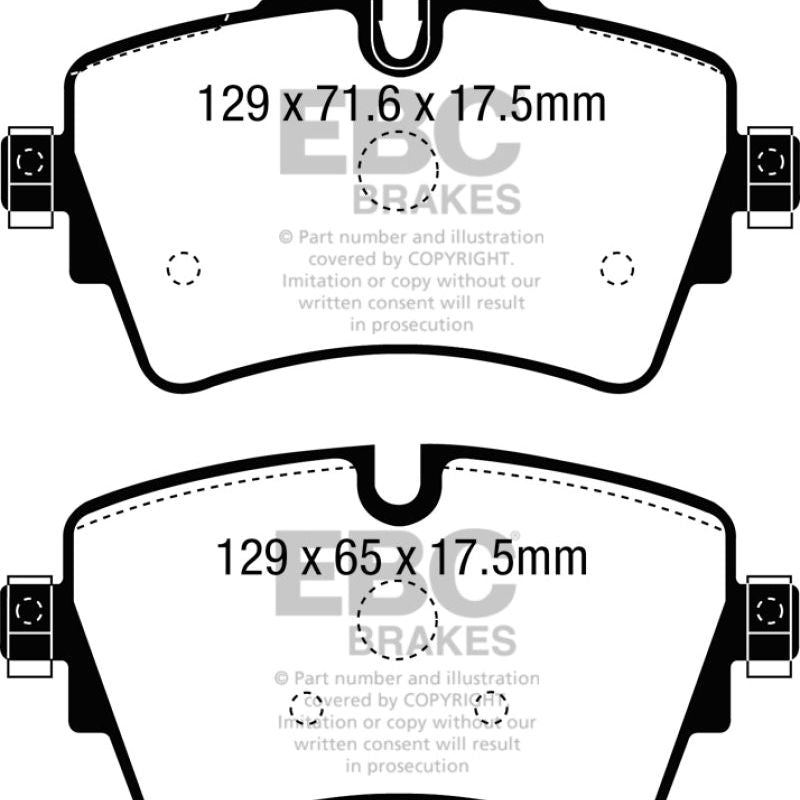 EBC 14+ Mini Hardtop 2.0 Turbo Cooper S Yellowstuff Front Brake Pads-Brake Pads - Performance-EBC-EBCDP42227R-SMINKpower Performance Parts