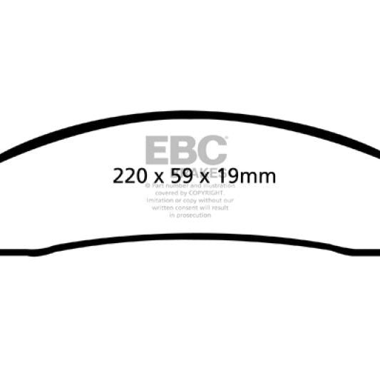 EBC 06-11 Dodge Ram 1500 Mega Cab 2WD Greenstuff Front Brake Pads-Brake Pads - Performance-EBC-EBCDP61650-SMINKpower Performance Parts