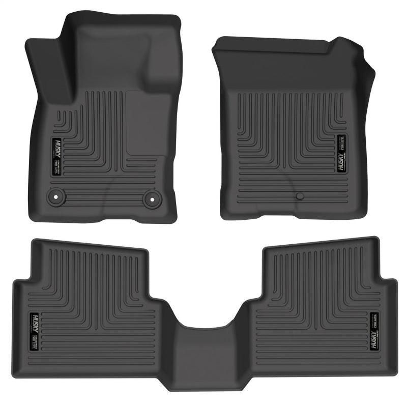 Husky Liners 2022 Ford Maverick(No Fit Hybrid) Weatherbeater Front & 2nd Seat Floor Liners - Black - SMINKpower Performance Parts HSL95051 Husky Liners