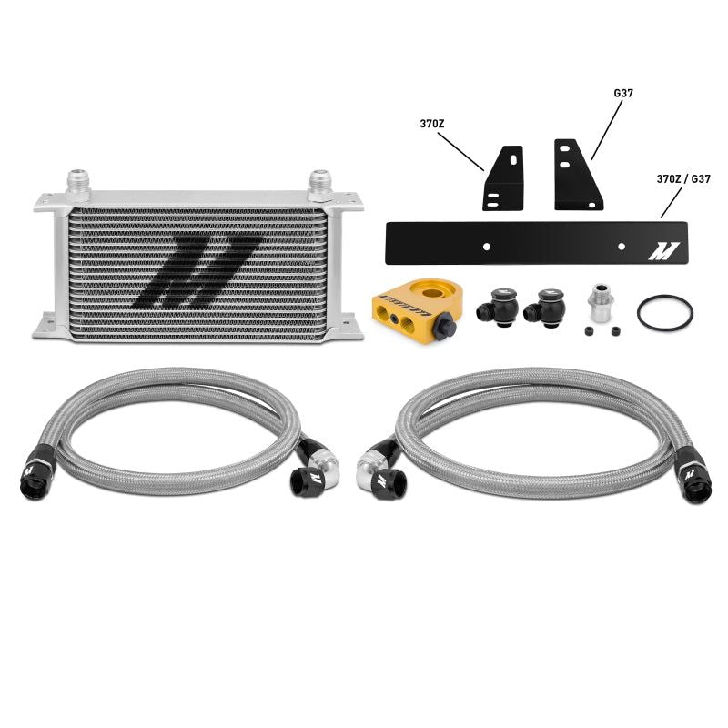 Mishimoto 09-12 Nissan 370Z / 08-12 Infiniti G37 (Coupe Only) Thermostatic Oil Cooler Kit-Oil Coolers-Mishimoto-MISMMOC-370Z-09T-SMINKpower Performance Parts