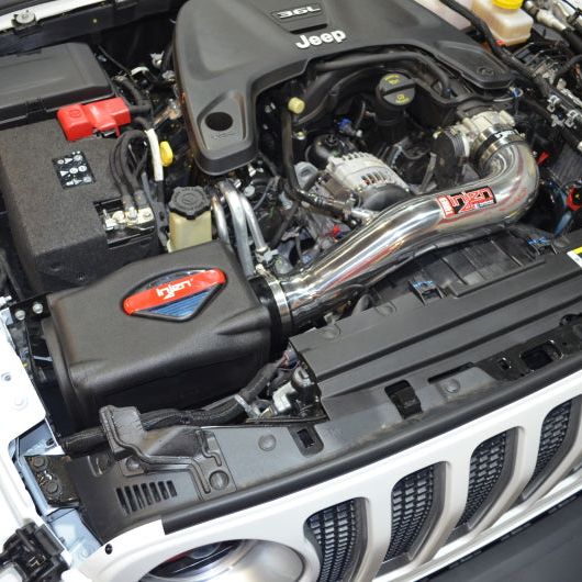 Injen 2018+ Jeep Wrangler JL V6-3.6L Wrinkle Black Oiled Power-Flow Air Intake System - SMINKpower Performance Parts INJPF5005WBC Injen