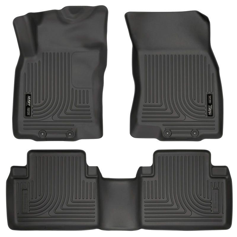 Husky Liners WeatherBeater 14 Nissan Rogue Front & Second Row Black Floor Liners-Floor Mats - Rubber-Husky Liners-HSL98671-SMINKpower Performance Parts