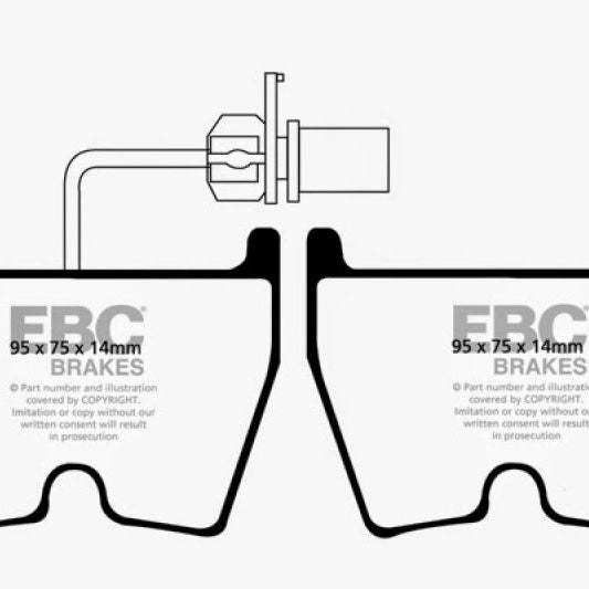 EBC 06-09 Audi RS4 4.2 (Cast Iron Rotors) Redstuff Front Brake Pads-Brake Pads - Performance-EBC-EBCDP31513C-SMINKpower Performance Parts