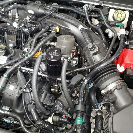 J&L 19-23 Ford/Lincoln SUV &amp; Trucks w 2.0 EcoBoost Driver Side Oil Separator 3.0 - Black Ano - SMINKpower Performance Parts JLT3044D-B J&L