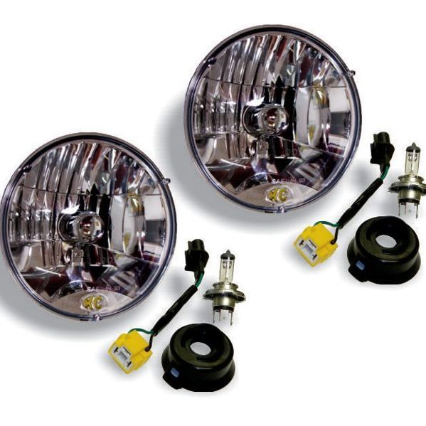 KC HiLiTES 07-18 Jeep JK H4 Headlight Conversion Kit - DOT Apprv./Incl. H13 to H4 Connectors (Pair)-Headlights-KC HiLiTES-KCL42302-SMINKpower Performance Parts