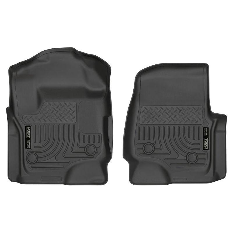 Husky Liners 17 Ford F-250 Super Duty SuperCab WeatherBeater Black Floor Liners-Floor Mats - Rubber-Husky Liners-HSL13321-SMINKpower Performance Parts