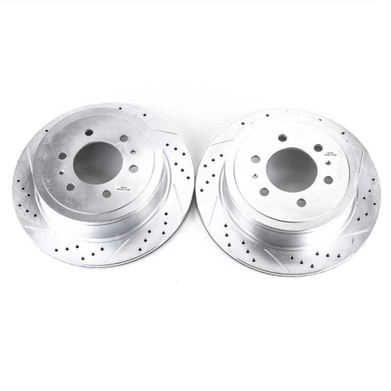 Power Stop 04-11 Ford F-150 Rear Evolution Drilled & Slotted Rotors - Pair - SMINKpower Performance Parts PSBAR8598XPR PowerStop