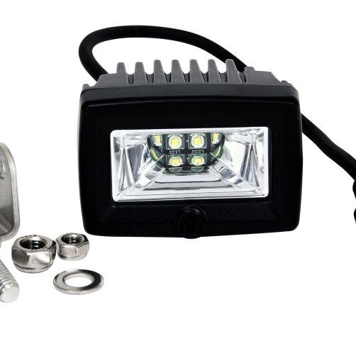 KC HiLiTES C-Series 2in. C2 LED Light 20w Area Flood Beam (Pair Pack System) - Black-Light Bars & Cubes-KC HiLiTES-KCL328-SMINKpower Performance Parts