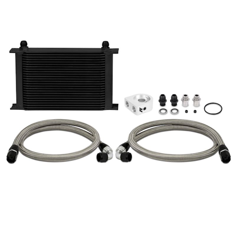 Mishimoto Universal 25 Row Oil Cooler Kit (Black Cooler)-Oil Coolers-Mishimoto-MISMMOC-UHBK-SMINKpower Performance Parts