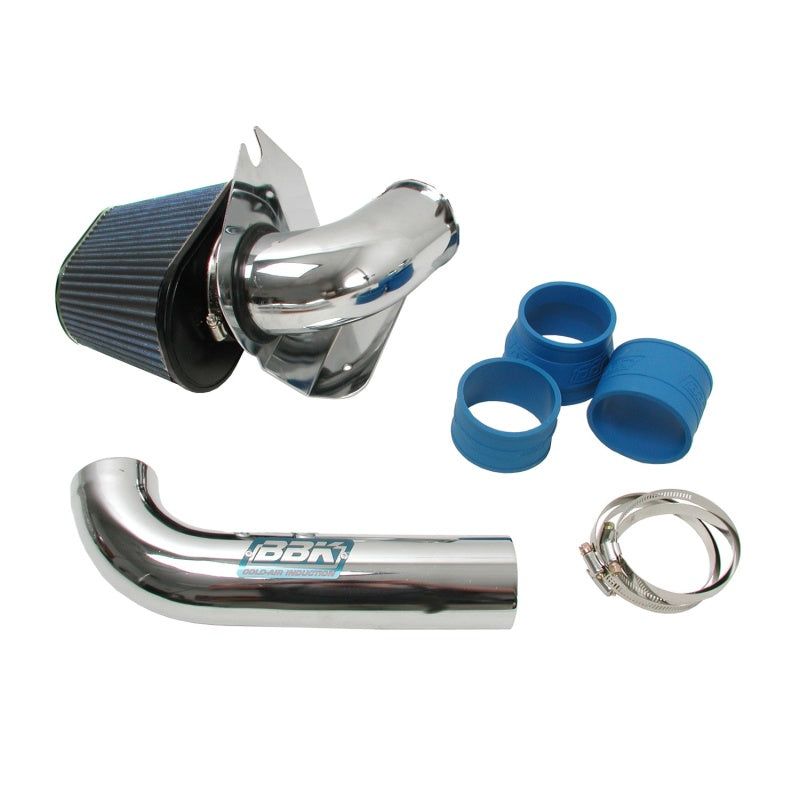 BBK 86-93 Mustang 5.0 Cold Air Intake Kit - Fenderwell Style - Chrome Finish-Cold Air Intakes-BBK-BBK1557-SMINKpower Performance Parts