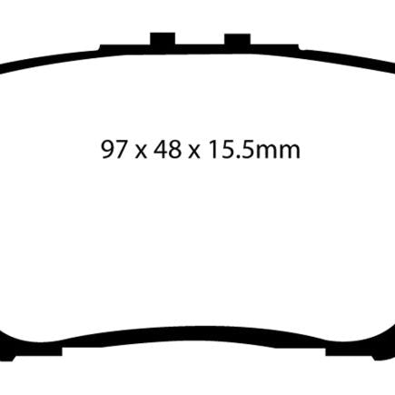 EBC 12-17 Toyota Camry 2.5L Yellowstuff Rear Brake Pads-Brake Pads - Performance-EBC-EBCDP41793R-SMINKpower Performance Parts