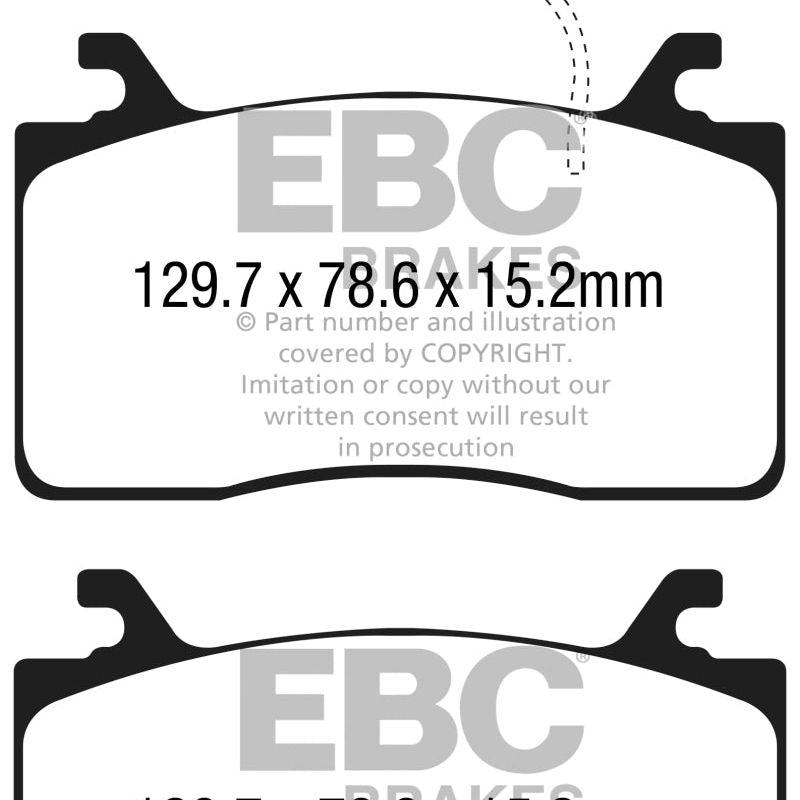 EBC 2016+ Alfa Romeo Guilia 2.0T Redstuff Front Brake Pads-Brake Pads - Performance-EBC-EBCDP32325C-SMINKpower Performance Parts