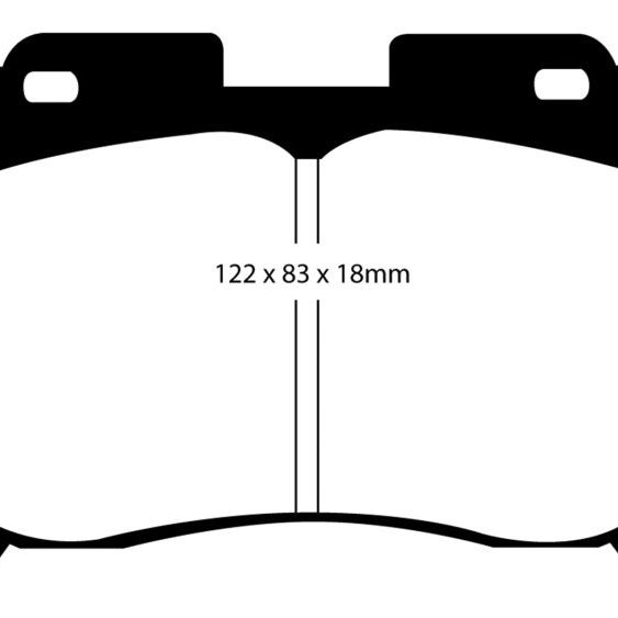 EBC 93-98 Toyota Supra 3.0 Twin Turbo Yellowstuff Front Brake Pads-Brake Pads - Performance-EBC-EBCDP41004R-SMINKpower Performance Parts