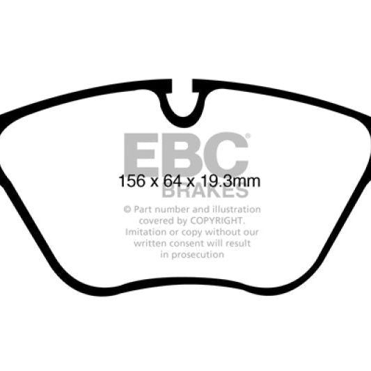 EBC 10-14 BMW X5 4.4 Twin Turbo (50) Yellowstuff Front Brake Pads - SMINKpower Performance Parts EBCDP41994R EBC