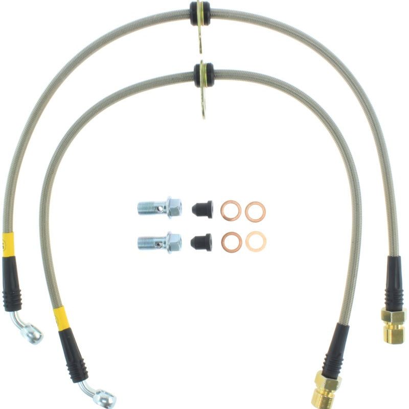 StopTech 10+ Camaro LS/LT V6 Stainless Steel Front Brake Lines-Brake Line Kits-Stoptech-STO950.62011-SMINKpower Performance Parts