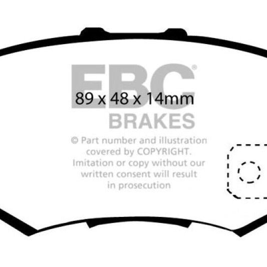 EBC 97 Acura CL 2.2 Yellowstuff Rear Brake Pads-Brake Pads - Performance-EBC-EBCDP41193R-SMINKpower Performance Parts