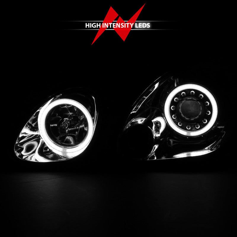 ANZO 1998-2005 Lexus Gs300 Projector Headlights w/ Halo Chrome-Headlights-ANZO-ANZ121143-SMINKpower Performance Parts