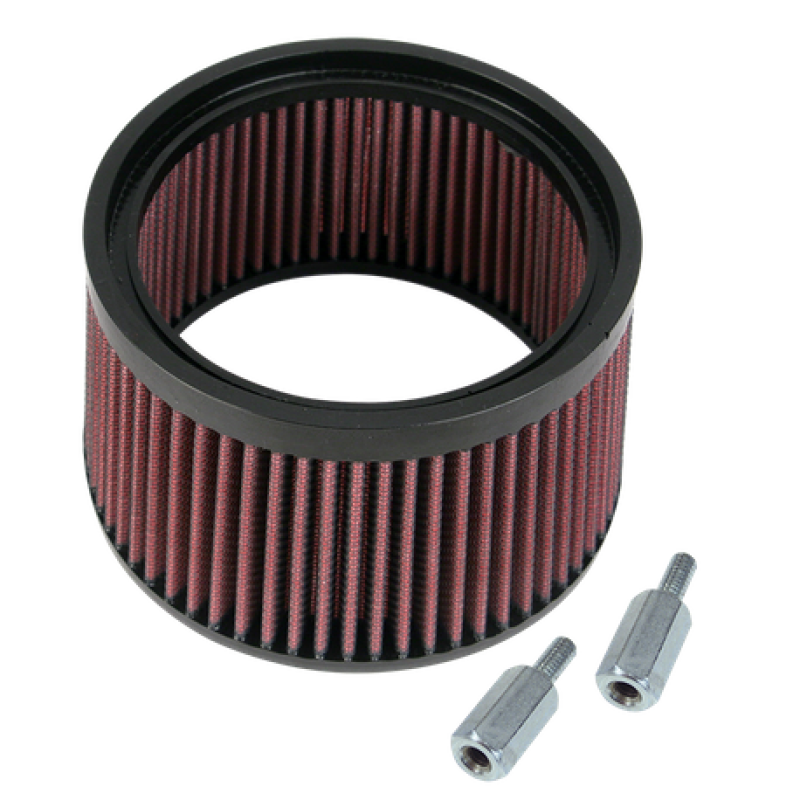 S&S Cycle 1in Taller Pleated Stealth Air Filter Kit - SMINKpower Performance Parts SSC170-0127 S&S Cycle