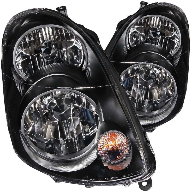 ANZO 2003-2004 Infiniti G35 Crystal Headlights Black-Headlights-ANZO-ANZ121172-SMINKpower Performance Parts