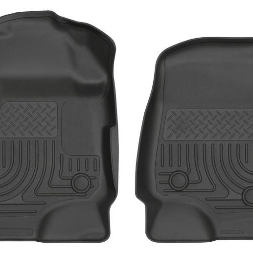 Husky Liners 17 Ford F-250 Super Duty SuperCab WeatherBeater Black Floor Liners-Floor Mats - Rubber-Husky Liners-HSL13321-SMINKpower Performance Parts