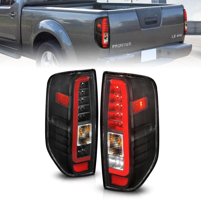 ANZO 2005-2021 Nissan Frontier LED Taillights Black Housing/Clear Lens - SMINKpower Performance Parts ANZ311443 ANZO