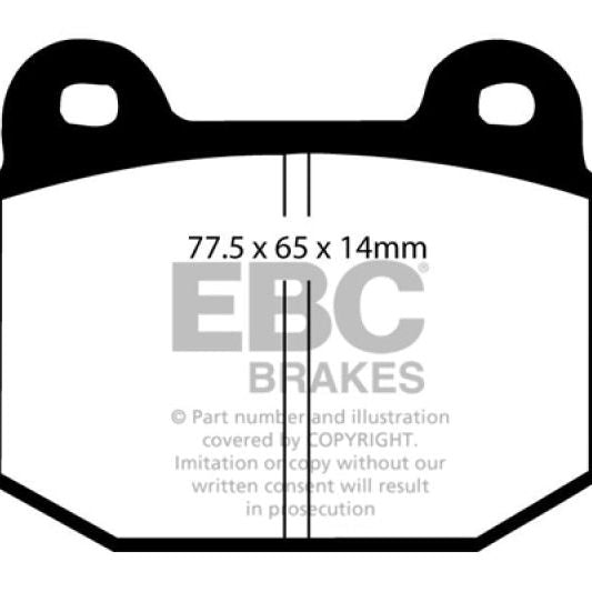 EBC 08+ Lotus 2-Eleven 1.8 Supercharged Greenstuff Front Brake Pads-Brake Pads - Performance-EBC-EBCDP2197/2-SMINKpower Performance Parts