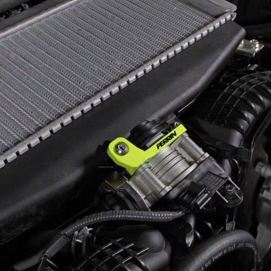 Perrin 2022+ Subaru WRX/19-23 Ascent/Legacy/Outback Top Mount Intercooler Bracket - Neon Yellow - SMINKpower Performance Parts PERPSP-ITR-331NY Perrin Performance