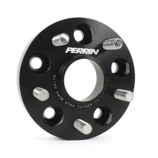 Perrin 17-18 Honda Civic Type R 64.1mm Hub 5x120 27mm Wheel Spacers (One Pair)-Wheel Spacers & Adapters-Perrin Performance-PERPHP-WHL-027BK-SMINKpower Performance Parts