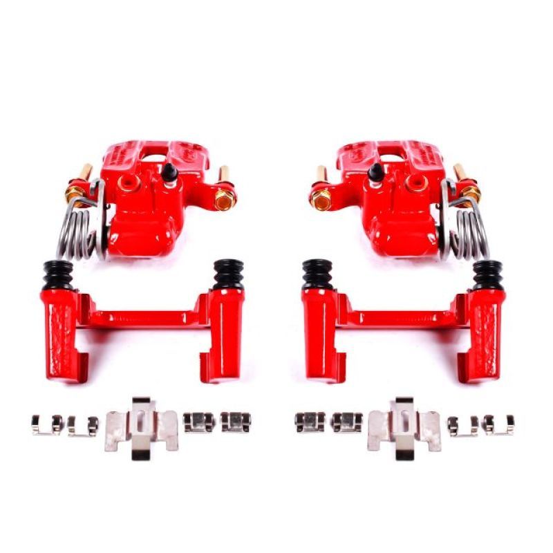 Power Stop 94-04 Ford Mustang Rear Red Calipers w/Brackets - Pair-Brake Calipers - Perf-PowerStop-PSBS4824-SMINKpower Performance Parts
