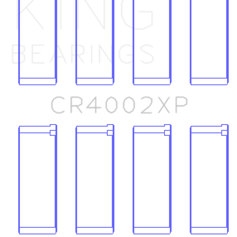 King Mazda B6 / B6-T 1.6-1.8L (Size STDX) XP Tri-Metal Performance Connecting Rod Bearing - Set of 4-Bearings-King Engine Bearings-KINGCR4002XPSTDX-SMINKpower Performance Parts