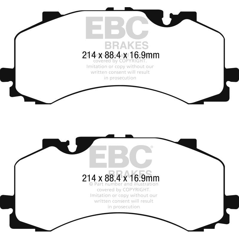 EBC 2016+ Audi Q7 3.0L Supercharged Yellowstuff Front Brake Pads-Brake Pads - Performance-EBC-EBCDP42279R-SMINKpower Performance Parts